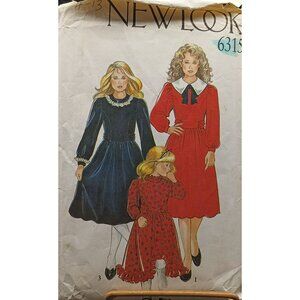 New Look 6315 Vintage Dress Sewing Pattern For Girls Dresses Sizes 4-14
